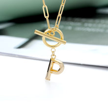 Load image into Gallery viewer, initial toggle necklace