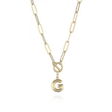 Load image into Gallery viewer, initial toggle necklace