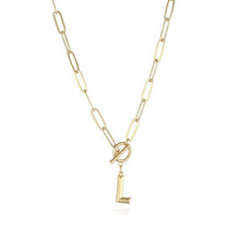 Load image into Gallery viewer, initial toggle necklace