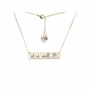 Swarovski Crystal Bar Necklace - LeyeF Co. Global Jewelry & Accessories