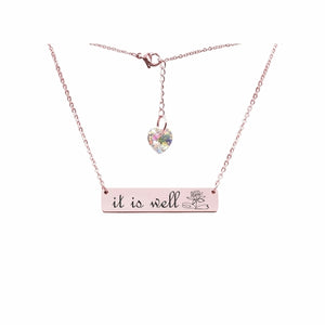 Swarovski Crystal Bar Necklace - LeyeF Co. Global Jewelry & Accessories