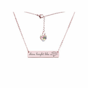 Swarovski Crystal Bar Necklace - LeyeF Co. Global Jewelry & Accessories