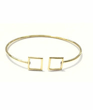 Load image into Gallery viewer, Simple Geometric Bracelet Gold Square
