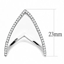 Load image into Gallery viewer, Silver Crystal Triangle Ring [variant_title]
