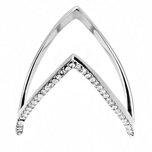Silver Crystal Triangle Ring [variant_title]