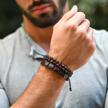 Load image into Gallery viewer, Bracelet - RED TIGER EYE Beaded Bracelet | Red Gemstones | Double 6mm Beads
