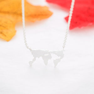 Globe Charm Necklace - LeyeF Co. Global Jewelry & Accessories