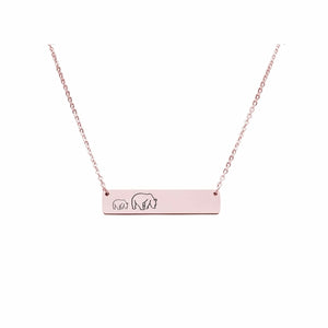 Mama Bear Customizable Necklace Rose Gold / MAMA BEAR OF 1