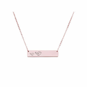 Mama Bear Customizable Necklace Rose Gold / MAMA BIRD OF 1