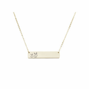 Mama Bear Customizable Necklace Gold / MAMA BUNNY OF 1