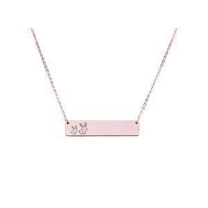 Mama Bear Customizable Necklace Rose Gold / MAMA BUNNY OF 1