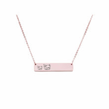 Load image into Gallery viewer, Mama Bear Customizable Necklace Rose Gold / MAMA CAT OF 1
