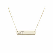 Load image into Gallery viewer, Mama Bear Customizable Necklace Gold / MAMA DOG OF 1
