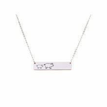 Load image into Gallery viewer, Mama Bear Customizable Necklace Silver / MAMA PIG OF 1
