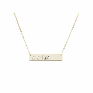 Mama Bear Customizable Necklace Gold / MAMA BEAR OF 2