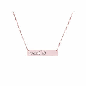 Mama Bear Customizable Necklace Rose Gold / MAMA BEAR OF 2