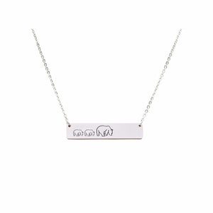 Mama Bear Customizable Necklace Silver / MAMA BEAR OF 2