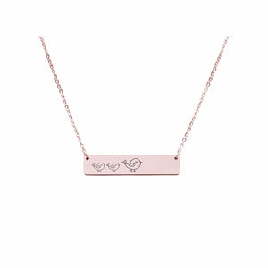 Mama Bear Customizable Necklace Rose Gold / MAMA BIRD OF 2