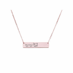 Mama Bear Customizable Necklace Rose Gold / MAMA CAT OF 2