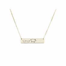 Load image into Gallery viewer, Mama Bear Customizable Necklace Gold / MAMA PIG OF 2
