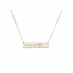 Mama Bear Customizable Necklace Gold / MAMA BIRD OF 3