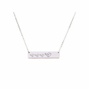 Mama Bear Customizable Necklace Silver / MAMA BIRD OF 3