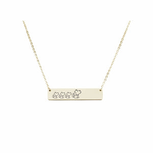 Mama Bear Customizable Necklace Gold / MAMA DOG OF 3