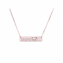 Load image into Gallery viewer, Mama Bear Customizable Necklace Rose Gold / MAMA PIG OF 3
