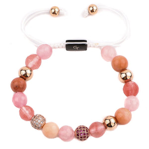 Bracelet - Women's Beaded Bracelet |  Pearl, Amethyst, Labradorite Gemstones