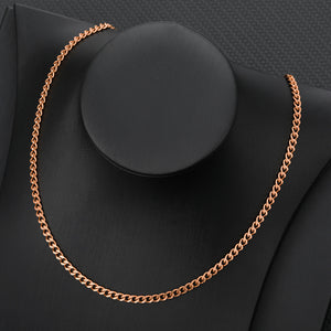 Cuban Chain Necklace Rose Gold / 60CM (23.6 Inch)