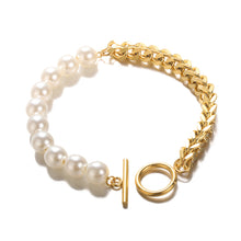 Load image into Gallery viewer, Cuban Chain Pearl Bracelet [variant_title]
