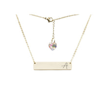 Load image into Gallery viewer, Initial Bar Swarovski Necklace [variant_title]
