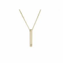 Load image into Gallery viewer, 3D Vertical Bar Initial Necklace - LeyeF Co. Global Jewelry &amp; Accessories
