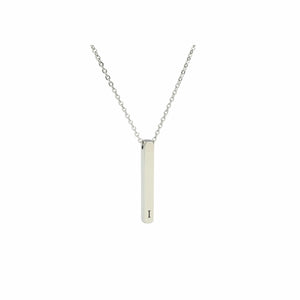 3D Vertical Bar Initial Necklace - LeyeF Co. Global Jewelry & Accessories