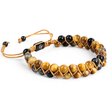 Load image into Gallery viewer, Bracelet - HAWK&#39;S EYE Beaded Bracelet | Multicolored Gemstones | Double 6mm Beads
