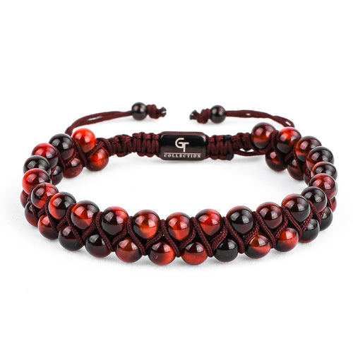 Bracelet - RED TIGER EYE Double