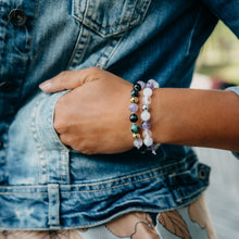 Load image into Gallery viewer, Bracelet - Women&#39;s Beaded Bracelet | Agate, Amethyst, Ruby Zoisite Gemstones
