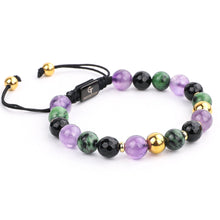 Load image into Gallery viewer, Bracelet - Women&#39;s Beaded Bracelet | Agate, Amethyst, Ruby Zoisite Gemstones
