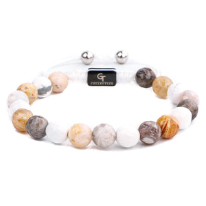 Bracelet - Women's Beaded Bracelet | Labradorite, Howlite Gemstones