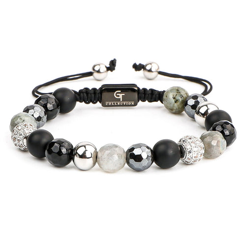 Bracelet - Women's Beaded Bracelet | Onyx, Labradorite, Agate, Hematite