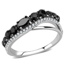 Load image into Gallery viewer, Black Gem Curve Ring 10
