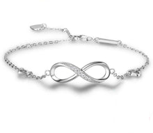 Load image into Gallery viewer, infinity silver bracelet
