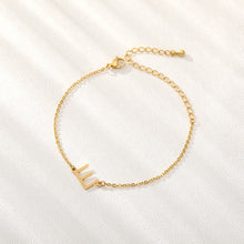 Load image into Gallery viewer, Initial Letter Bracelet - LeyeF Co. Global Jewelry &amp; Accessories
