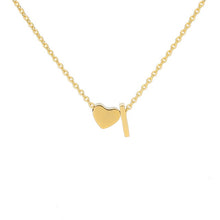 Load image into Gallery viewer, Mini Heart Initial Necklace - LeyeF Co. Global Jewelry &amp; Accessories
