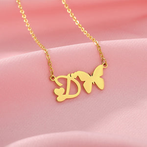 Initial Butterfly Necklace [variant_title]