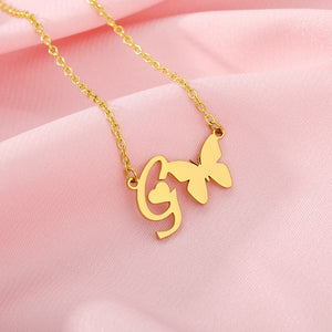 Initial Butterfly Necklace [variant_title]