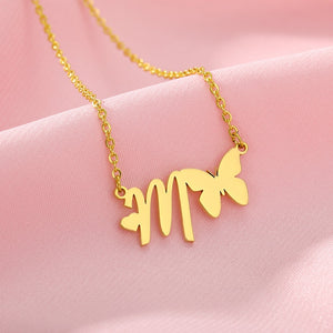 Initial Butterfly Necklace [variant_title]