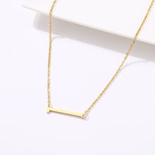 Load image into Gallery viewer, slanted initial necklace gold / i
