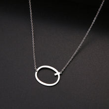 Load image into Gallery viewer, slanted initial necklace silver / q
