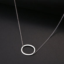 Load image into Gallery viewer, slanted initial necklace silver / o
